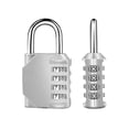 thumbnail image 1 of Less Than 5 Faucets Locks Combination Padlock 4 Digit Re Settable Padlocks for Gate Home Office Gym Locker Toolbox Storage Box Silver, 1 of 3