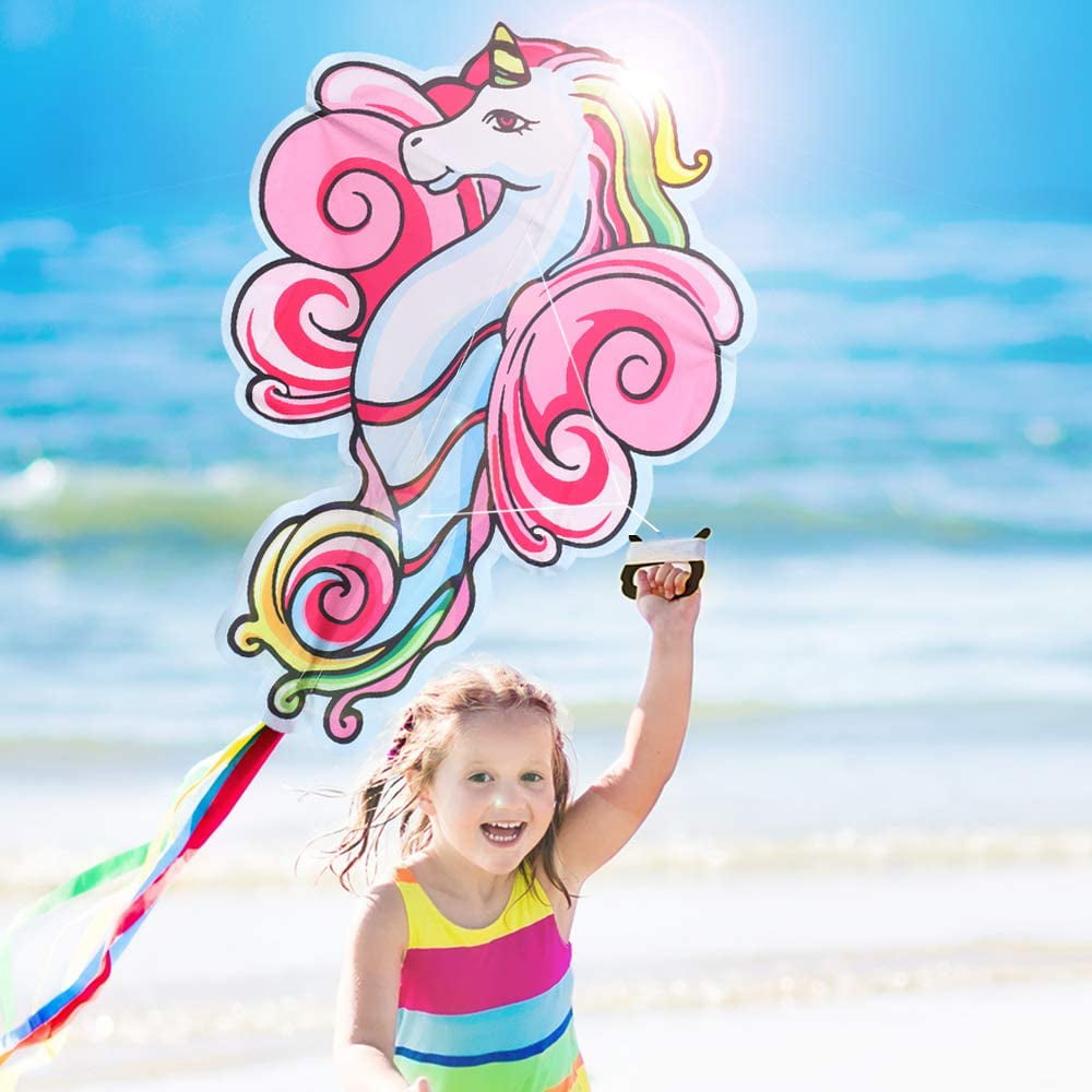 Large Kite 150cm Rainbow Kids Adult Beach Outdoor Game Easy Fly for Beginners 