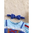 thumbnail image 5 of WIBACKER Infant Baby Girls Princess Romper Costume Onesie Fancy Dress Bodysuit with Headband Halloween Birthday Dresses, 5 of 9