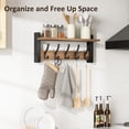 thumbnail image 5 of 17.1 InchCoat Rack Wall Mount with Shelf, Coat Hanger Wall Mounted with 5 Hooks, Wall Mounted Coat Racks, Wall Shelf with Hooks, Hat Rack for Entryway, Bedroom, Living Room, 5 of 7
