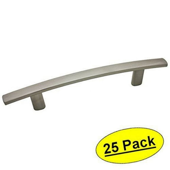 Cosmas 2363-3.5SN Satin Nickel Subtle Arch Cabinet Hardware Handle Pull - 3-1/2" Hole Centers - 25 Pack