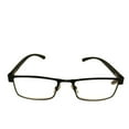 thumbnail image 3 of 2 Packs Mens Rectangle Metal Frame Reading Glasses Black Spring Hinge Readers +3.00, 3 of 5
