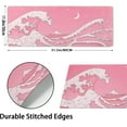 thumbnail image 2 of Pink Japanese Anime Gaming Mouse Pad XL Cute Kawaii Aesthetic Wave Extended Big Large Desk Mat Non-Slip Rubber Base Stitched Edge Long Keyboard Mousepad for PC Computer Laptop,31.5×11.8 in, 2 of 6