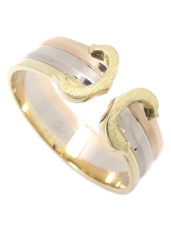 Pre-Owned CARTIER Cartier 2C Ring, SM, #55, 18K Three-Color Gold, Women's, B4026100 296102