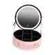 thumbnail image 4 of Bolso de maquillaje LED Yuyangstore con caja cosmética portátil de cuero PU organizador de viaje con espejo, 4 of 8