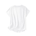 thumbnail image 4 of T Shirts for Women V Neck Short Sleeve Loose Blouses Casual Solid Color Summer Tunic Tops, M, 4 of 7