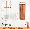 thumbnail image 5 of Autumn Alley Copper Toilet Bowl Brush and Holder, Covered Bathroom Toilet Brush for Modern Farmhouse Bathroom Decor, Copper Bathroom Accessories, 5 of 8