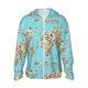 thumbnail image 1 of Balery World Travel Line Icons Map Sudadera ligera de manga larga con capucha y protección solar UPF 50+ para hombre y mujer, ideal para pesca y running-Medium, 1 of 7
