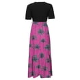 thumbnail image 3 of WILLBEST Vestidos Casuales para Mujer Verano Vestidos Largos Florales para Mujer Verano 2025 Boho Lazo Cinturón Patchwork Cintura Imperio Manga Corta Vestido Maxi Fluido Chica, 3 of 3