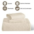 thumbnail image 2 of Superior 2-Piece Serenity Cotton Matelasse Ivory Bedspread Set, Twin, 2 of 9