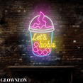 thumbnail image 3 of Glowneon Let's Boba Led Sign, Boba Tea Shop Wall Decor, Milk Tea Sign, 3 of 5