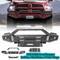 thumbnail image 2 of 4 IN 1 Front Bumper(Side Wings+Bull Bar+Skid Plates)&Rear Bumper w/LED Pod Lights+D-Rings For 2013-2018 Ram 1500 Pickup Truck Excluding Rebel and For 2019-2024 Dodge Ram 1500 Classic Exculding Warlock, 2 of 17