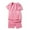 Watermelon Red, variant on Fesfesfes Kids Pajamas Sets Boys Girls Short Sleeve Striped Tops Shorts Sleepwear Outfits
