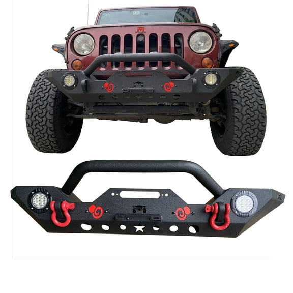 MTNTOPCN Automotive Front Bumper for Jeep Wrangler & Gladiator | Gourd Design