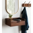 thumbnail image 5 of Kate and Laurel Wood Floating Shelf, 18" x 12", Walnut Brown, 5 of 7