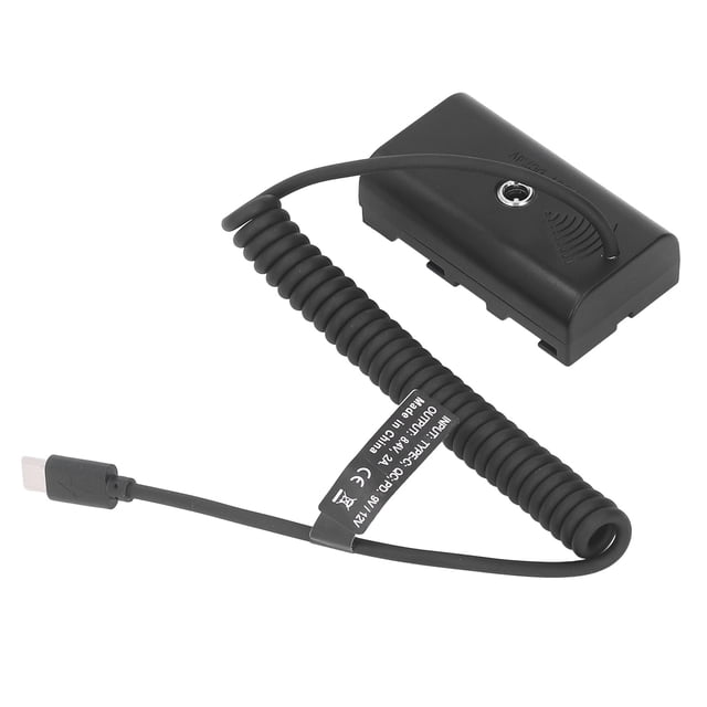 Type C To NP F970 Dummy Battery, Circuit Spring Power Cable NP Dummy Battery for DCRVX2100