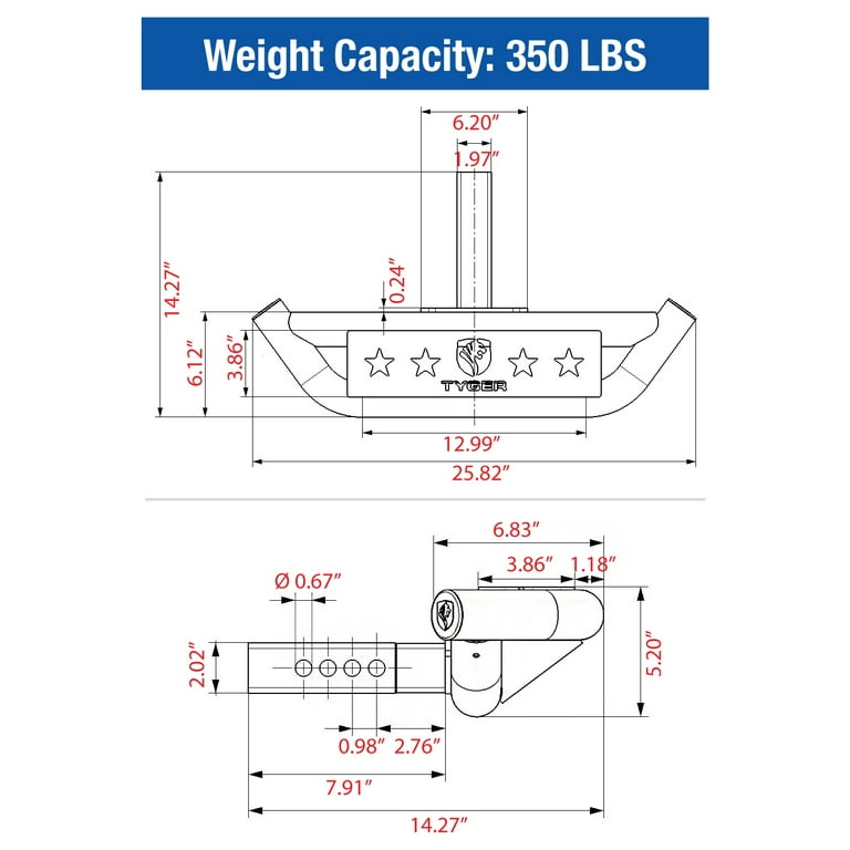 Tyger Auto TG-HS8U81238 Hitch Armor Compatible with Vehicles With