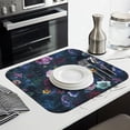 thumbnail image 2 of Microfibre Drying Mat for Kitchen Pioneer Dish Drying Drainer Mat Absorbent Colorful Floral Drying Mat Washing Up for Glass, Plate & Cup 16inch X 18inch, 2 of 7