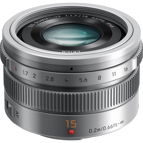 Minder dan Doe het niet Kort geleden Panasonic LUMIX G Leica DG Summilux 15mm f/1.7 ASPH. Lens (Silver) -  Walmart.com