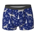 thumbnail image 6 of Men's Boxer Briefs, winter moose deer snowflakes blue Soft Comfy Mens Underwear Boxer Briefs Breathable With Widen Waist, 6 of 7