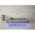 thumbnail image 3 of Ahgly Company Machine Washable Indoor Square Oriental Blue Traditional Area Rugs, 3' Square, 3 of 4