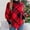 Red, variant on Turtleneck Womens Sweaters Fall Plaid Green Pullover Knit Tops Casual Lightweight Long Sleeve Loose Irregular Hem Sweaters