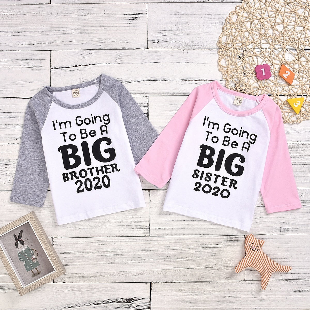 Toddler Kid Girls T-shirt Long Sleeve Tops Outfits Clothes Size2T-6X