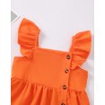 thumbnail image 5 of 18 Months Baby Girls Dress 24 Months Girls 2 Pack Sleeveless Dress Solid Color Toddler Girls Floral Dress Orange, 5 of 9