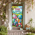 thumbnail image 4 of Colorful Easter Themed Banner with Bunny Tractor Eggs Flowers and Butterflies Easter Decoration Background Party Supplies Photography Props Easter Party Decorations, 4 of 7