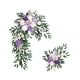 thumbnail image 4 of 2 piezas de arco de boda con flores para esquinas, flores verdes, estilo rústico, respaldo para silla de boda Púrpura, 4 of 9