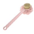 thumbnail image 4 of Cepillo de baño suave con mango largo, cepillo exfoliante para ducha, bola de malla para baño, depurador de espalda, color rosa, 4 of 8