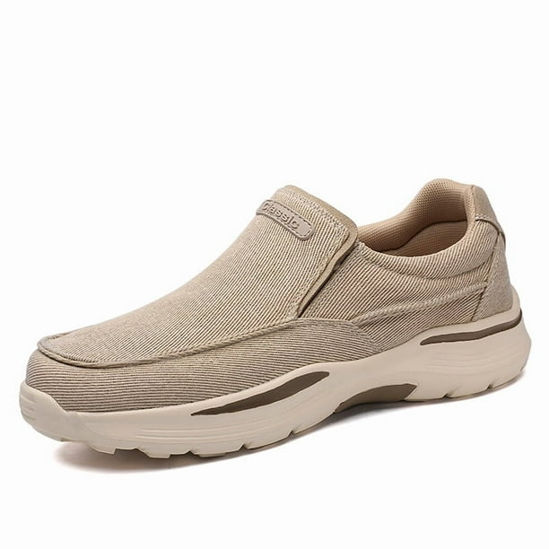 Mocasines de lona transpirables y cómodos para hombre