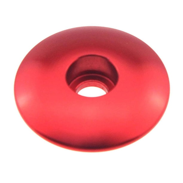 2pcsMTB Road Bike Stem Top Cover 28.6mm Bicicleta Tenedor Tubo Auriculares Cap (Rojo)