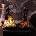 thumbnail image 4 of XGFHYJEH Halloween Witch Lamp, Stained Glass Gothic Witch Hat Led Night Light, Spooky Decorative Table Lamps for Home, Porch, Tabletop, Party Decor, 4 of 5