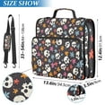 thumbnail image 2 of 3 Ring Zipper Binder with Shoulder Strap Waterproof Trapper Keeper 2 Inch D-Ring 500 Sheets Capacity Skulls and Flower, 2 of 8