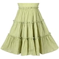thumbnail image 5 of Girls Green Ruffle Layer Square Loose Fit Puff Short Sleeve Summer Casual 6 Years, 5 of 6