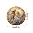 thumbnail image 3 of PALIFEUR Christmas Decorations Nativity Scene Ornaments, Xmas Religious Christmas ​Ornaments, Christian Christmas Nativity 3D Hanging Ornaments for Holiday Party Christmas Tree Decorations, 3.15 inch, 3 of 8