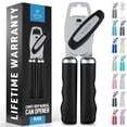 thumbnail image 1 of Abridor de latas manual Zulay Kitchen con abrebotellas, color negro, 1 of 6