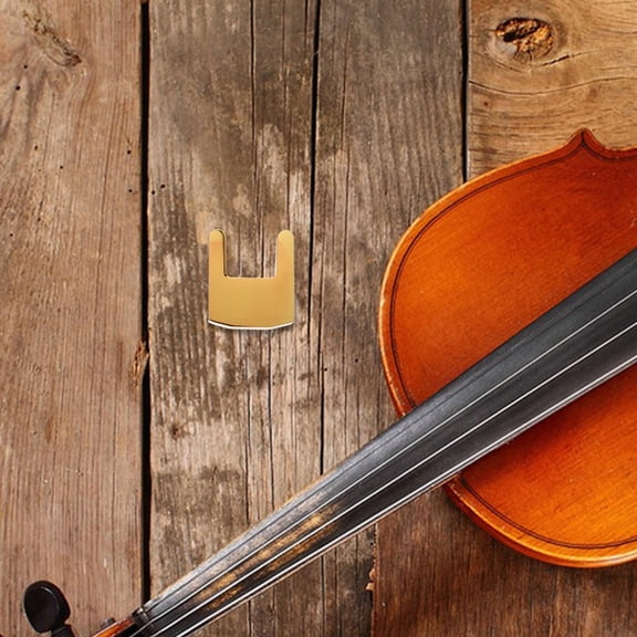 SASABAXI 1Set Violin Practice Mute Golden Metal For Beginners In Shared Spaces