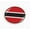 Flexible, variant on Flag of Trinidad and Tobago | 3D Domed CAR Emblem Badge Sticker Chrome Metal Round Bezel