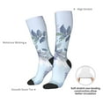 thumbnail image 4 of Susaid Bird Butterfly Stripe Print Thermal Winter Socks for Men and Women, Warm Crew Hiking Socks, for Boots and Outdoor Activities, 4 of 6