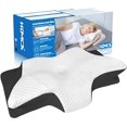 thumbnail image 1 of HOMCA TheraFlex Memory Foam Neck and Shoulder Support Pillow - Ergonomic Design, Premium Memory Foam, Spinal Alignment (1 Count), 1 of 9