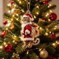thumbnail image 5 of 2026 Christmas Home Party Decoration Christmas Flat Acrylic Ornaments Cute Mini Hanging Pendants Xmas Tree Decorations Car Interior Rearview Mirror Hanging Decor Festive Small Gift For Holiday, 5 of 7