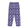 thumbnail image 5 of Daiia Skull Purple Flower Women's Sleep Pant with Pockets and Drawstring,Pajama Pants-XX-Large, 5 of 9