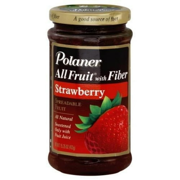 ( 2 Pack )Polaner Strawberry, All Fruit Spread, - 15.25 Oz