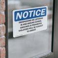 thumbnail image 4 of (2 Pack) Trespassing Or Loitering In And Around School OSHA Notice Sign, 4 of 7