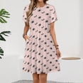 thumbnail image 2 of Eye Cartoon Eyelashes Dress Summer Street Style Dresses Female Short Sleeve Printed Sundress, 2 of 7