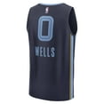 thumbnail image 3 of Men's Fanatics Jaylen Wells Navy Memphis Grizzlies Fast Break Replica Player Jersey - Icon Edition, 3 of 3