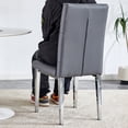 thumbnail image 6 of Miekor Furniture 8 piece set of gray armless dining chairs brings a touch of elegance and mystery to the dining area with its deep gray tone 73602, 6 of 16