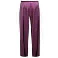 thumbnail image 1 of Plus size 5x Extra Tall Burgundy Mirror Reflection Designer Print Slinky TapeBlack Pants, 1 of 1